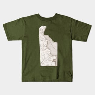 Delaware Map Kids T-Shirt